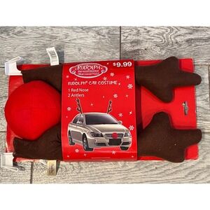 Rudolph Car Costume Kit Reindeer Christmas Decoration DanDee NWT Nose Antlers